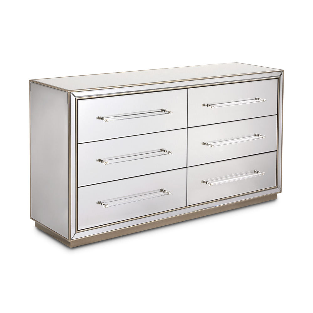Mirrored 6-drawer Chest